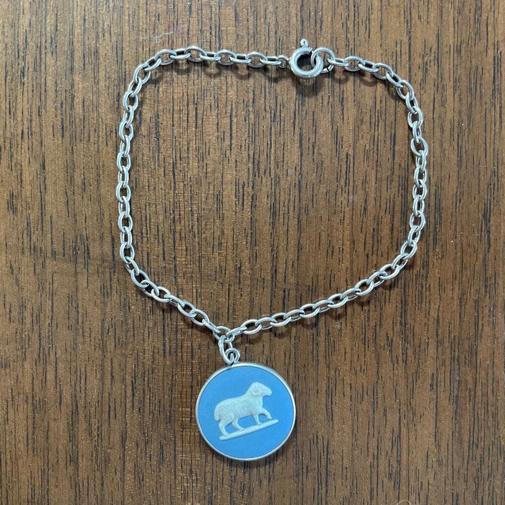 Wedgewood Ram Charm Bracelet